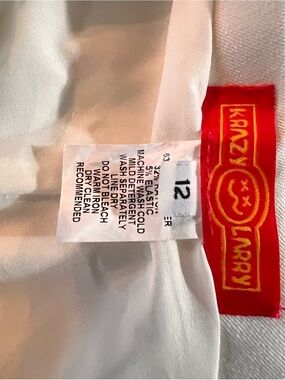 Krazy Larry White pants with side zipper